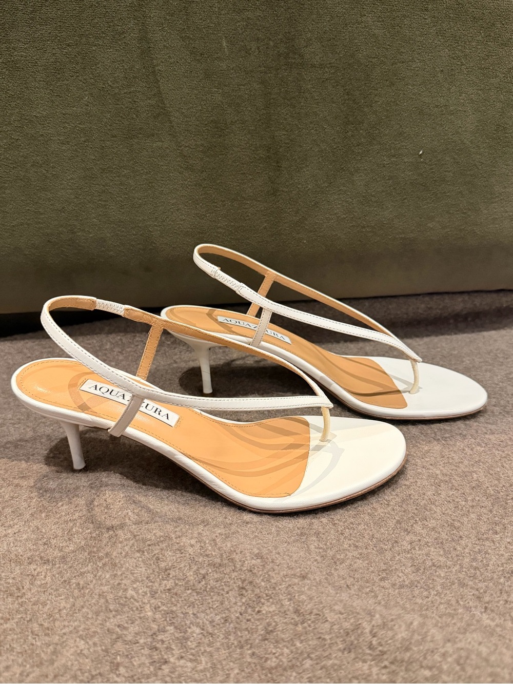 Aquazzura Divina Sandal 60 - White Strappy Slingback Sandals - Picture 4 of 4